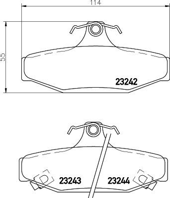 Nisshinbo NP6104 Brake Pad Set, disc brake NP6104