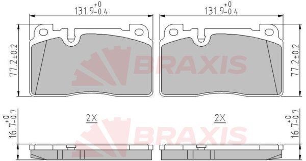 Braxis AA0639 Brake Pad Set, disc brake AA0639