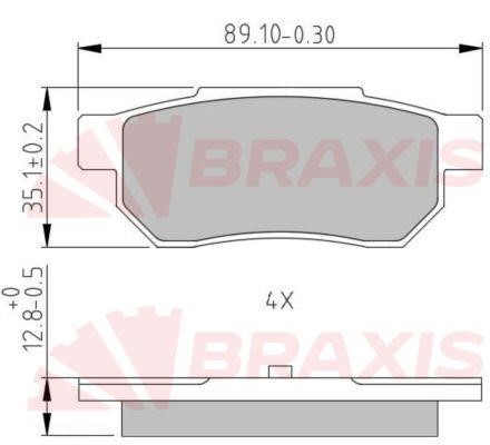 Braxis AA0633 Brake Pad Set, disc brake AA0633