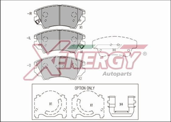Xenergy X41229 Brake Pad Set, disc brake X41229