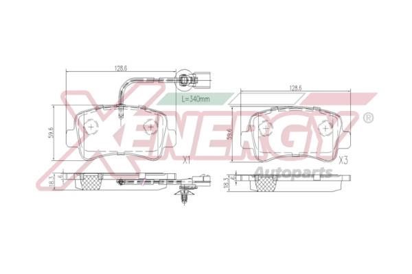 Xenergy X41088 Brake Pad Set, disc brake X41088