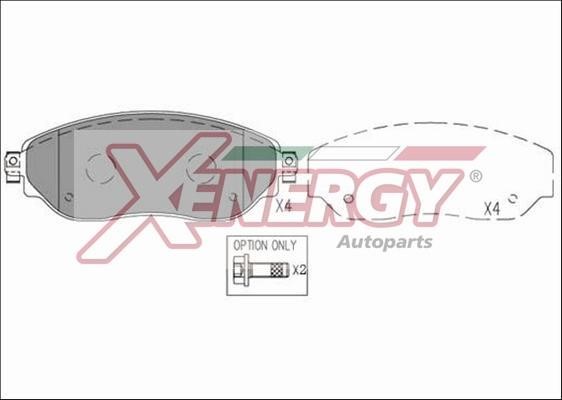 Xenergy X41283 Brake Pad Set, disc brake X41283
