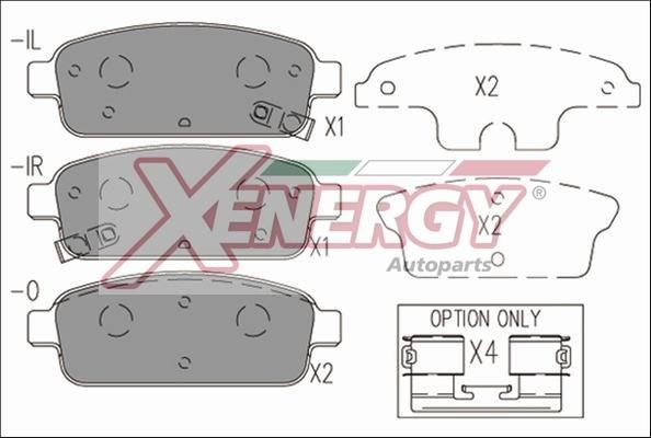 Xenergy X41166 Brake Pad Set, disc brake X41166