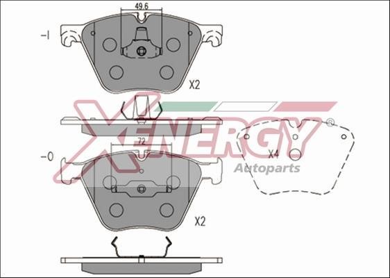 Xenergy X41217 Brake Pad Set, disc brake X41217