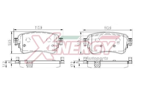 Xenergy X41394 Brake Pad Set, disc brake X41394