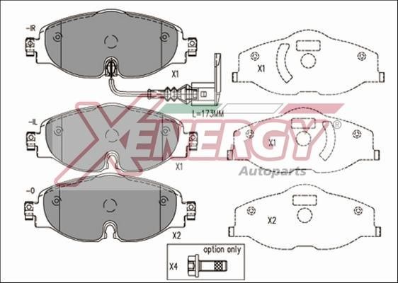 Xenergy X41163 Brake Pad Set, disc brake X41163