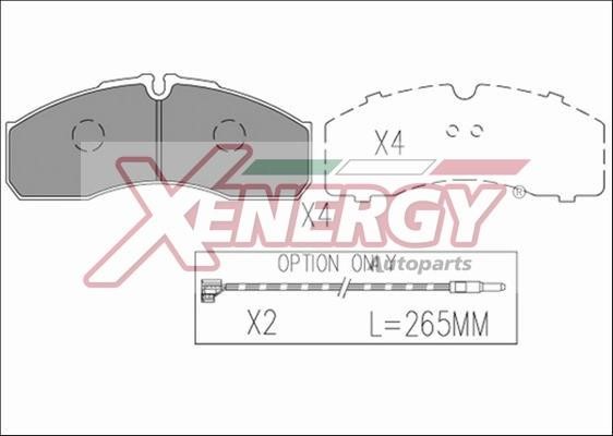 Xenergy X41262 Brake Pad Set, disc brake X41262