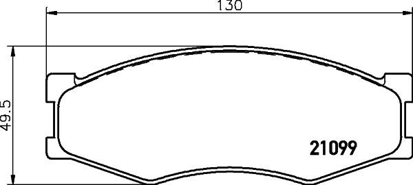 Nisshinbo NP2000SC Brake Pad Set, disc brake NP2000SC