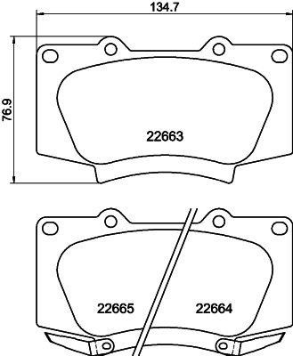 Nisshinbo NP1189SC Brake Pad Set, disc brake NP1189SC