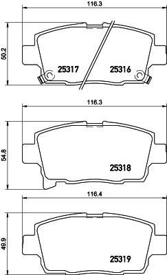 Nisshinbo NP1146 Brake Pad Set, disc brake NP1146