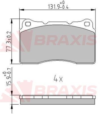 Braxis AA0651 Brake Pad Set, disc brake AA0651