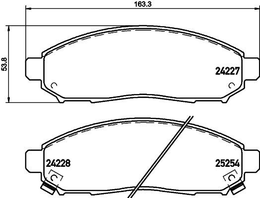 Nisshinbo NP2082SC Brake Pad Set, disc brake NP2082SC