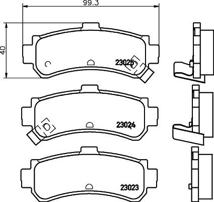 Nisshinbo NP2064 Brake Pad Set, disc brake NP2064