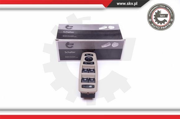 Window control switch Renault Fluence: 37SKV130 Esen SKV Power window button