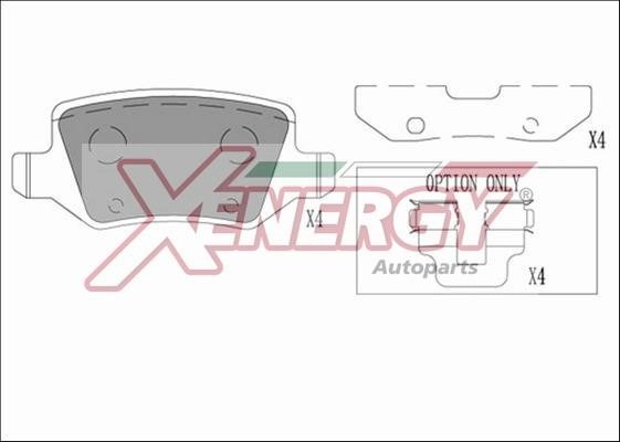Xenergy X41187 Brake Pad Set, disc brake X41187