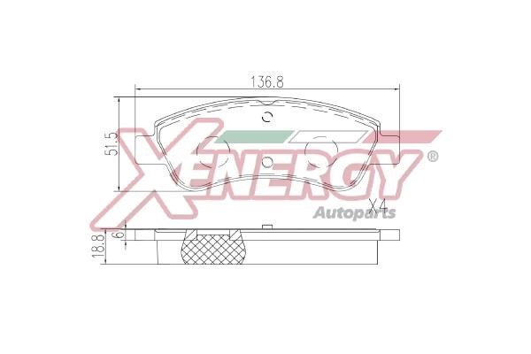 Xenergy X41399 Brake Pad Set, disc brake X41399