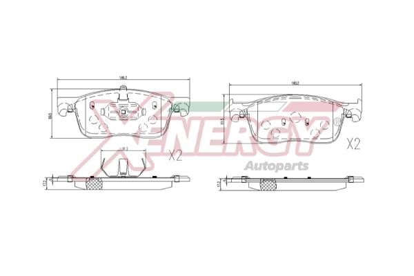 Xenergy X41393 Brake Pad Set, disc brake X41393