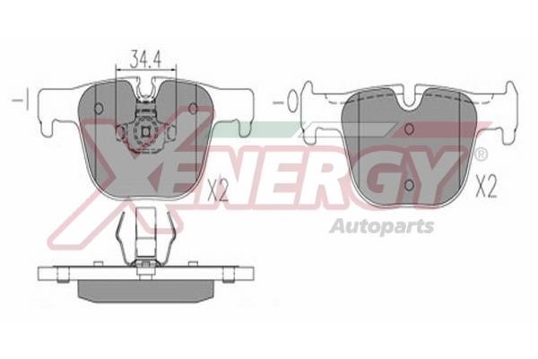 Xenergy X41309 Brake Pad Set, disc brake X41309