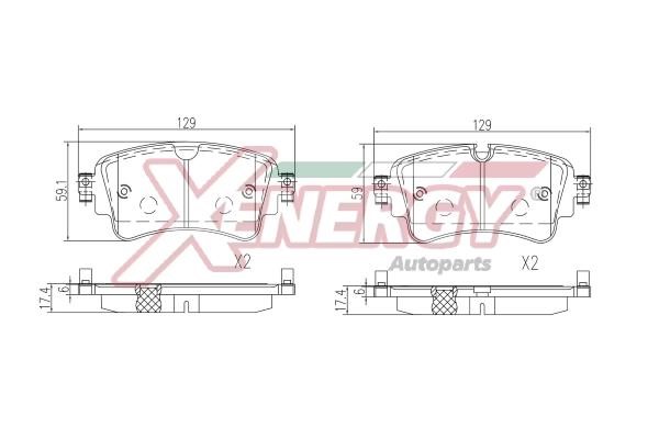 Xenergy X41403 Brake Pad Set, disc brake X41403