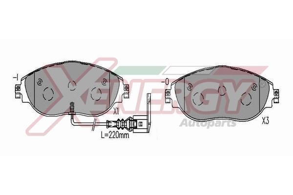 Xenergy X41328 Brake Pad Set, disc brake X41328
