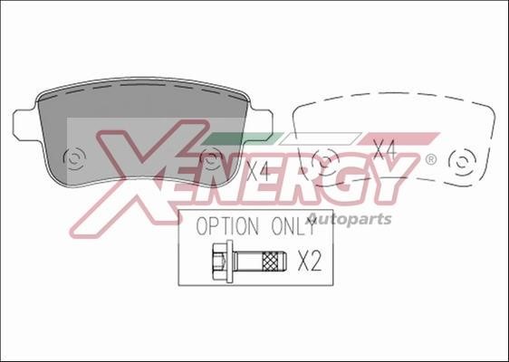 Xenergy X41225 Brake Pad Set, disc brake X41225
