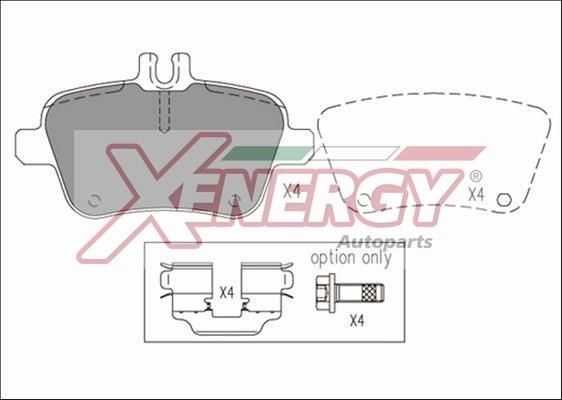 Xenergy X41227 Brake Pad Set, disc brake X41227