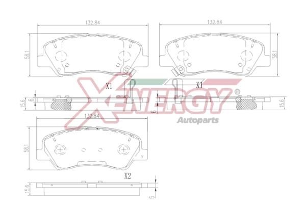 Xenergy X41405 Brake Pad Set, disc brake X41405