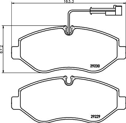 Nisshinbo NP2091SC Brake Pad Set, disc brake NP2091SC