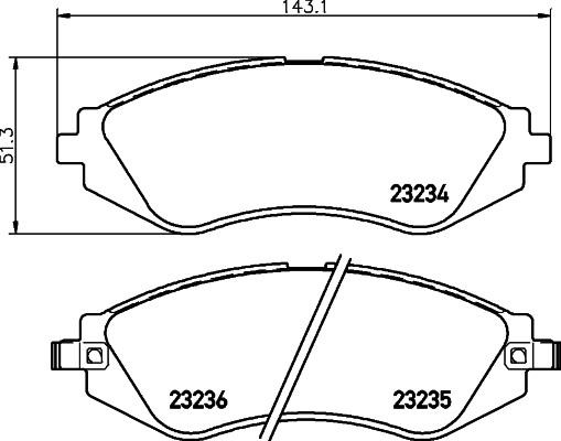 Nisshinbo NP6028 Brake Pad Set, disc brake NP6028