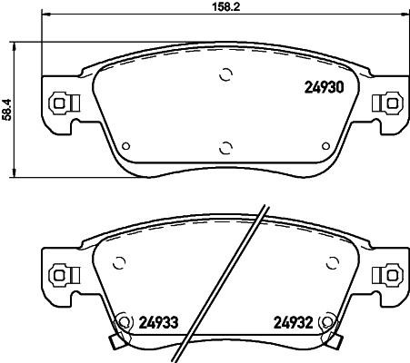 Nisshinbo NP2056 Brake Pad Set, disc brake NP2056