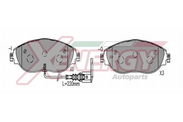Xenergy X41345 Brake Pad Set, disc brake X41345