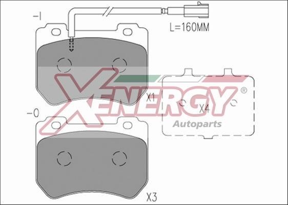Xenergy X41241 Brake Pad Set, disc brake X41241