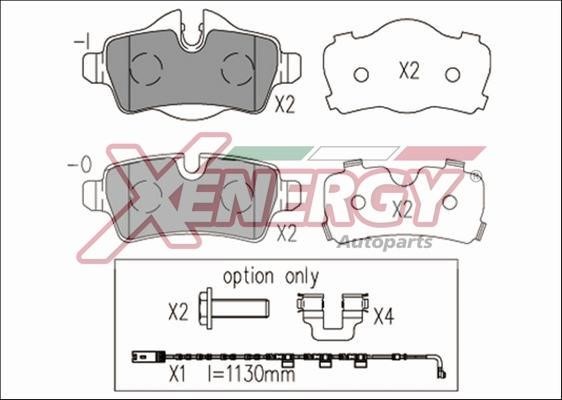 Xenergy X41178 Brake Pad Set, disc brake X41178