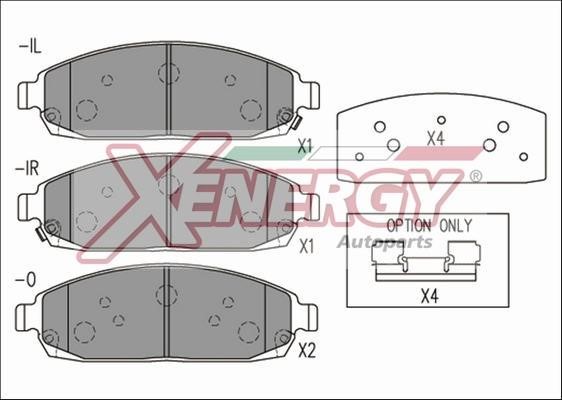 Xenergy X41253 Brake Pad Set, disc brake X41253