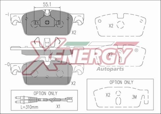 Xenergy X41210 Brake Pad Set, disc brake X41210
