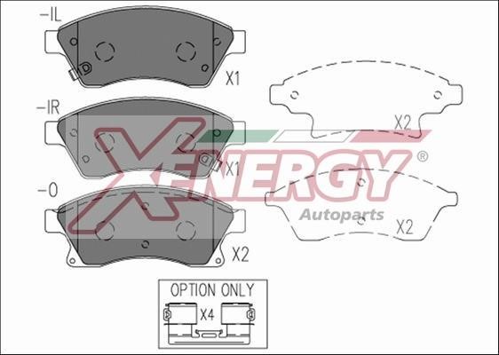 Xenergy X41226 Brake Pad Set, disc brake X41226