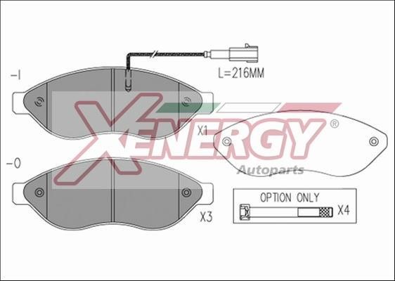 Xenergy X41190 Brake Pad Set, disc brake X41190
