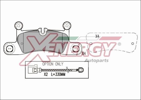 Xenergy X41218 Brake Pad Set, disc brake X41218