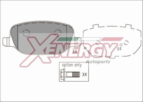 Xenergy X41199 Brake Pad Set, disc brake X41199