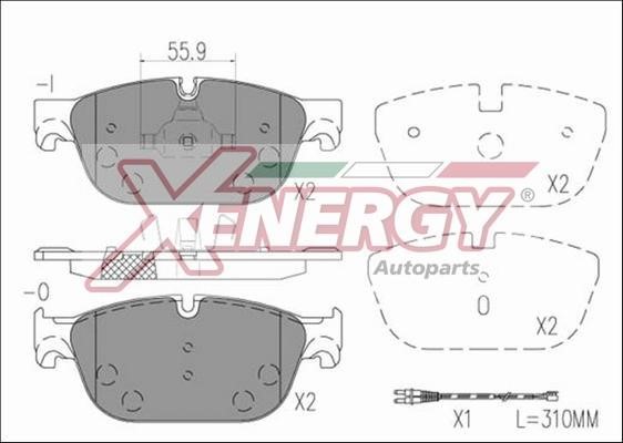 Xenergy X41238 Brake Pad Set, disc brake X41238
