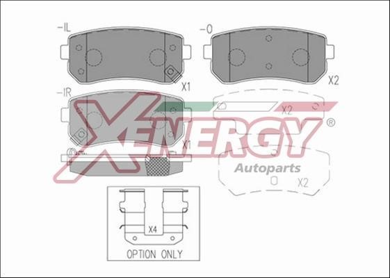 Xenergy X41274 Brake Pad Set, disc brake X41274