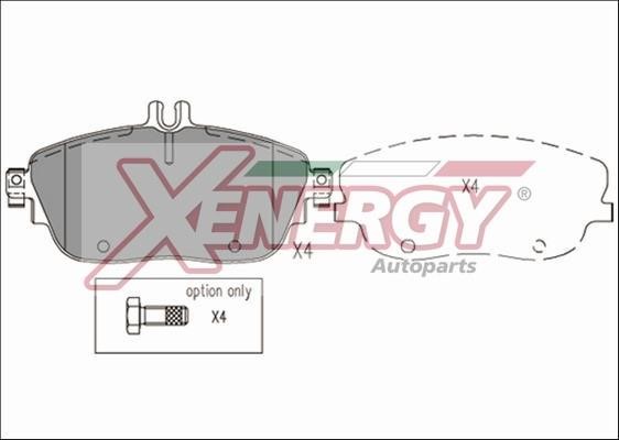 Xenergy X41195 Brake Pad Set, disc brake X41195