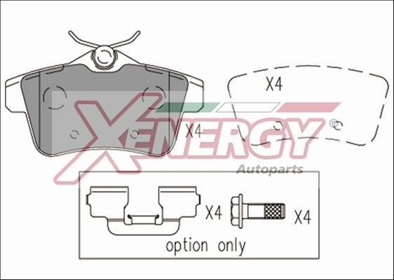 Xenergy X41181 Brake Pad Set, disc brake X41181