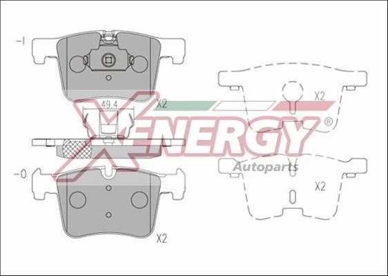 Xenergy X41234 Brake Pad Set, disc brake X41234