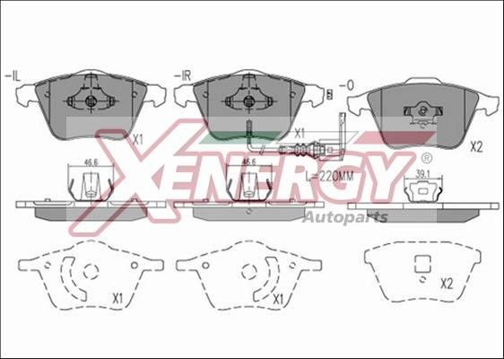 Xenergy X40860 Brake Pad Set, disc brake X40860