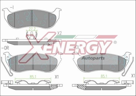 Xenergy X41259 Brake Pad Set, disc brake X41259