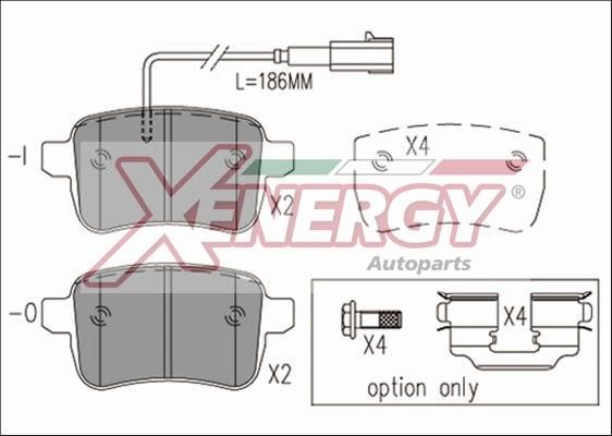 Xenergy X41165 Brake Pad Set, disc brake X41165