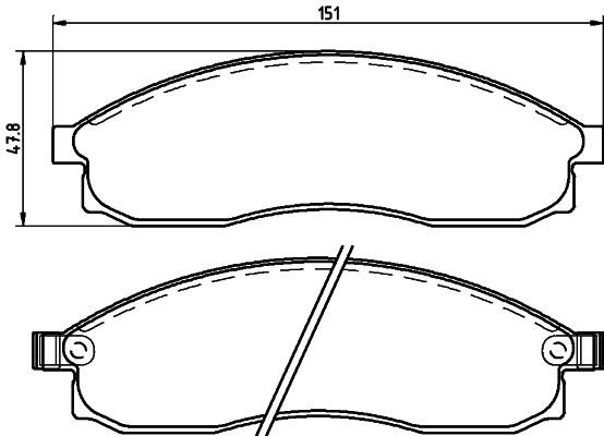 Nisshinbo NP2047 Brake Pad Set, disc brake NP2047