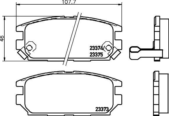 Nisshinbo NP3034 Brake Pad Set, disc brake NP3034