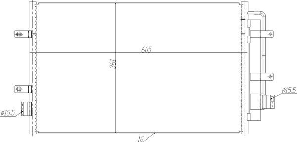 Aircon condenser Iveco: 636995 Hart AC Condenser